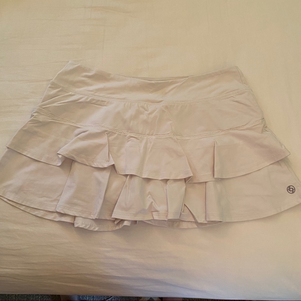 Ruffle White tennis skirt